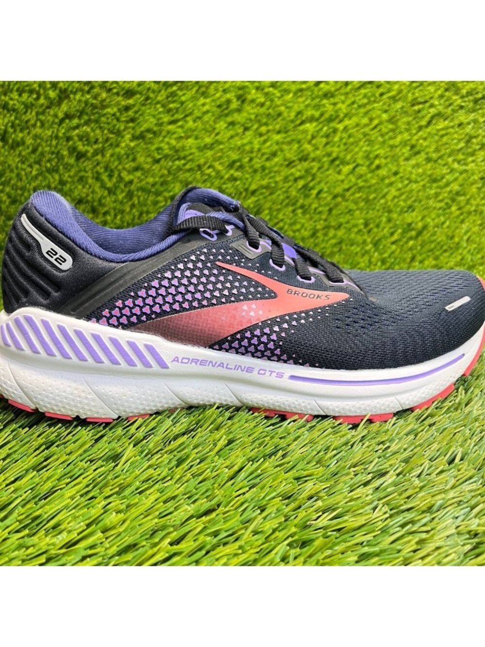 Brooks Adrenaline GTS 22 Womens Size 8 Blue White Running Walking Shoes Sneakers